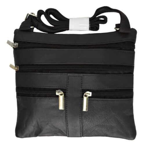Marshal Soft Leather Cross Body Bag Purse Shoulder Bag 5 Pocket Organizer...