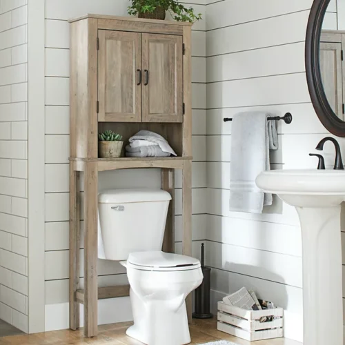 Better Homes & Gardens 26" W over the Toilet Space Saver Shelves, for Adult and Kid Toiletries, Gray