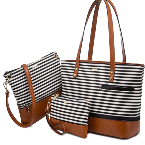 Womens Purses Satchel Handbags Shoulder Hobo Tote Bag Top Handle Crossbody 3Pcs