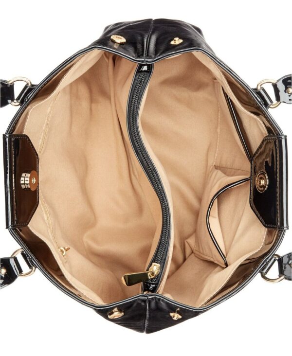 Giani Bernini Pebble Bridle Crossbody Black Patent Tote Women's Handbag - New! 3