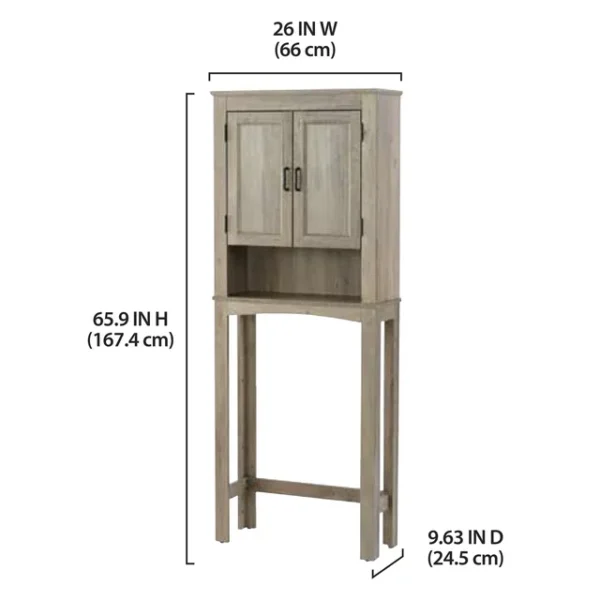 Better Homes & Gardens 26" W over the Toilet Space Saver Shelves, for Adult and Kid Toiletries, Gray 3