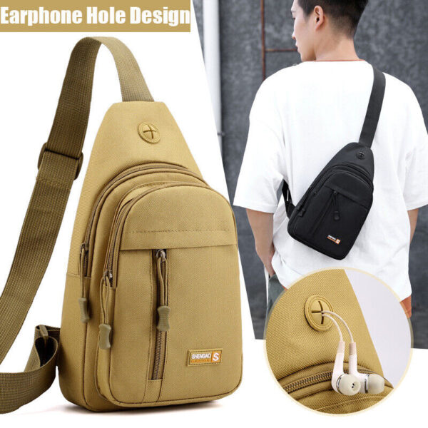 Men Backpack Tactical Sling Bag Chest Shoulder Fanny Pack Crossbody Sport Travel 3