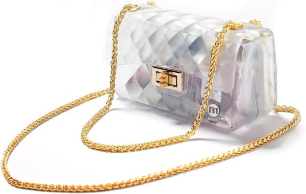 Sturdy Compact Stadium Approved Clear Crossbody Bag - Premium Durable PVC 2