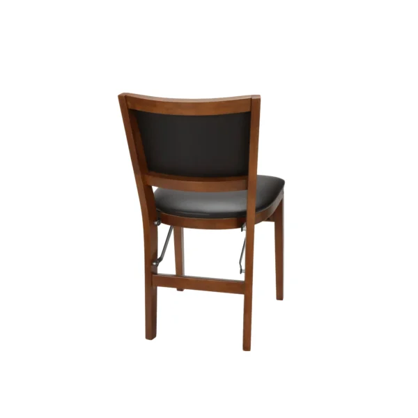 Stakmore Bonded Leather Retro Upholstered Back Folding Chair - Brown (2-Pack) 4