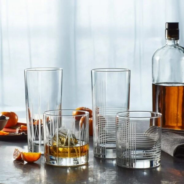 Libbey Cut Cocktails Structure Tumbler Glasses, Set of 4 3