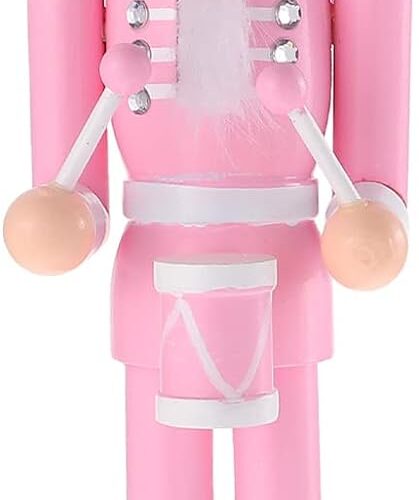 Pink Nutcracker Figures Pink Christmas Decorations 12 Inch Pink Nutcracker Soldier Figure Decor Glitter Christmas