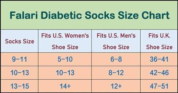 Falari Physicians Approved Diabetic Socks Crew Unisex 3, 6 or 12-Pack 2