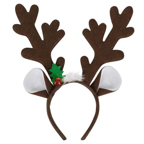 VIBILIA Reindeer Antlers Headband - Christmas Headband Christmas Parties Favors for Women, Adults and Kids (Dark Color)