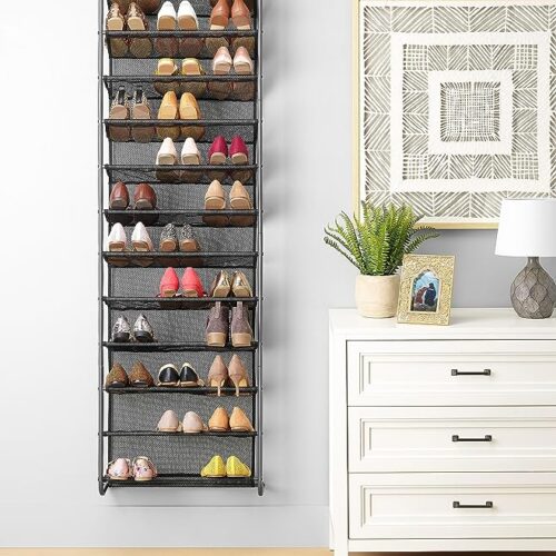 Whitmor 36 Pair Door Shoe Organizer, White