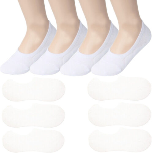 3 Pairs Womens Ankle Boat Liner Invisible No Show Low Cut Solid Cotton Socks