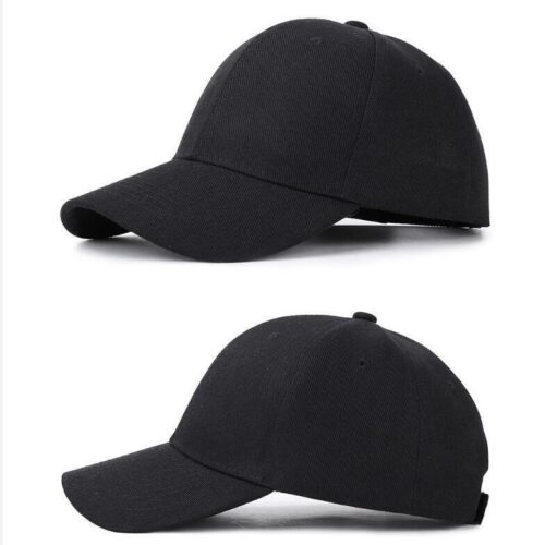 Plain Baseball Caps Adjustable Solid Blank Hat Polo Style Curved Visor Army Cap