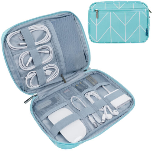 P-COR-S-TL Electronic Accessories USB Cord Charger Cable Organizer Bag Travel Storage Case