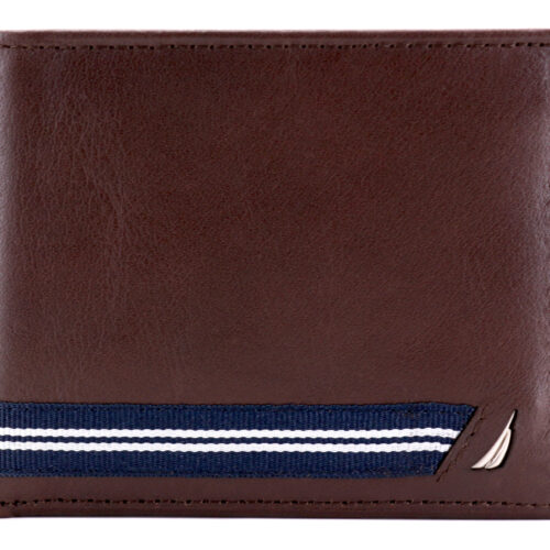 d878df43-6fd6-5c89-9660-f9f9047dbd48 Nautica Men's Genuine Leather Credit Card ID Double Billfold Passcase Wallet