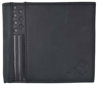 Real Leather Mens Bifold USA Wallet RFID Blocking Slim Minimalist Front Pocket I