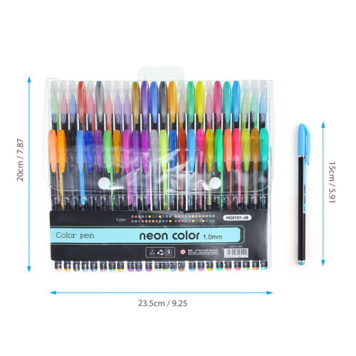 s-l1600 (1) 48X Gel Pens Color Glitter Set For Coloring Books Drawing Art Marker Adult Kids