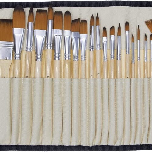 s-l1600 (1) Paint Brush Set Acrylic Watercolor Oil Artist 24 Pcs Lot Painting Brushes Craft