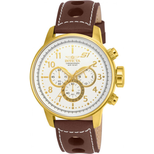 Invicta 16011 Men's S1 Rally White and Gold Tone Dial Strap Watch