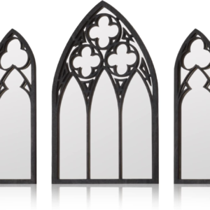 3 Pack Gothic Mirrors Wall Decor, Cathedral Arch Frame Tiny Mirror Goth Room