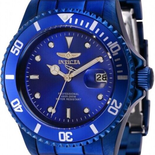 Men's Pro Diver Blue Dial Stainless Steel Quartz Watch Blue