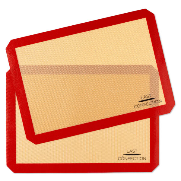2 Non-Stick Silicone Baking Mats Tray Pan Liners - Half Sheet 11-5/8" - 16-1/2" 1