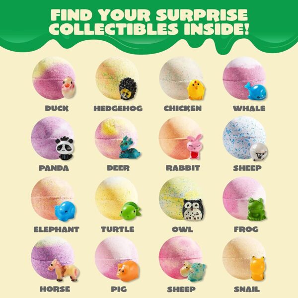JOYIN Bath Bombs for Kids with Animal Figures, 16 Pack Bubble Bath Bombs 2