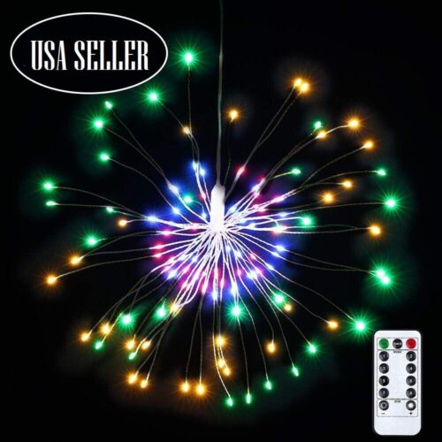 s-l1600 Hanging Firework LED Fairy String Light 8Modes Remote Christmas Party Xmas Decor