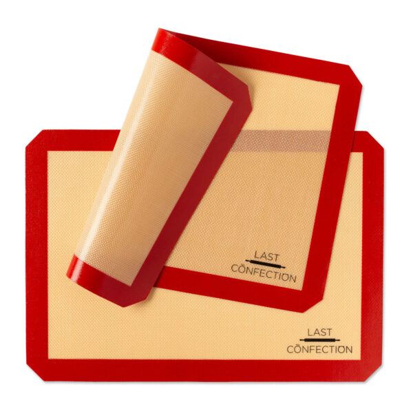 2 Non-Stick Silicone Baking Mats Tray Pan Liners - Half Sheet 11-5/8" - 16-1/2" 2