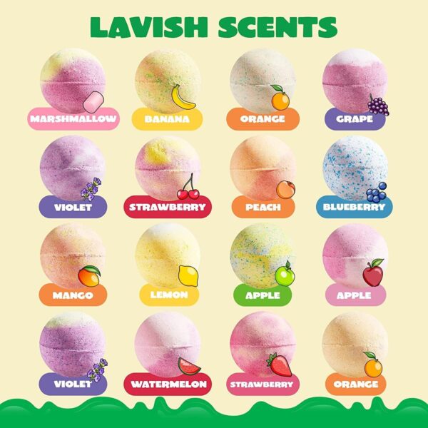 JOYIN Bath Bombs for Kids with Animal Figures, 16 Pack Bubble Bath Bombs 3