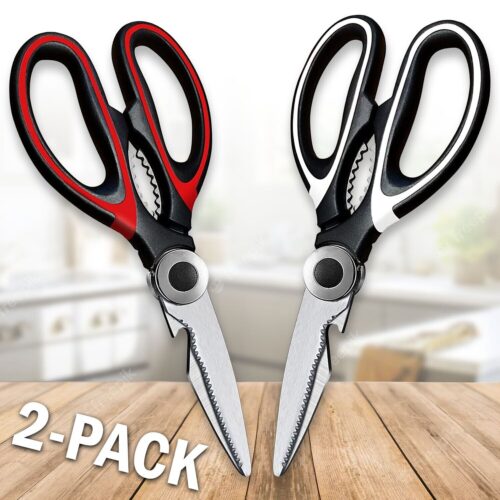 2 Pcs Kitchen Shears Scissors Heavy Duty Sharp Cooking Food Meat Chicken Utility