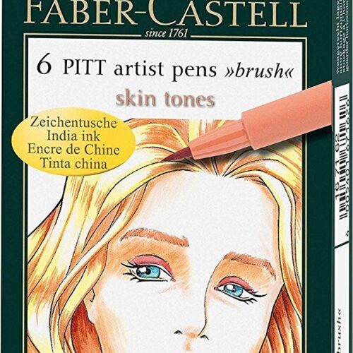 Faber Castell Pitt Artist Markers, Light Skin Tones, Brush Tip, New, #167162