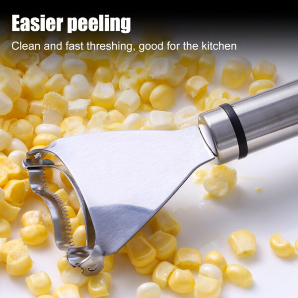 2Pcs Corn Cob Peeler Stainless Steel Stripper Cutter Remover Kitchen Kernel Tool 3