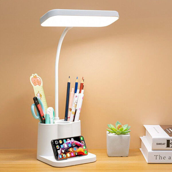 Dimmable LED Desk Light Touch Sensor Table Bedside Reading Lamp USB Rechargeable 1