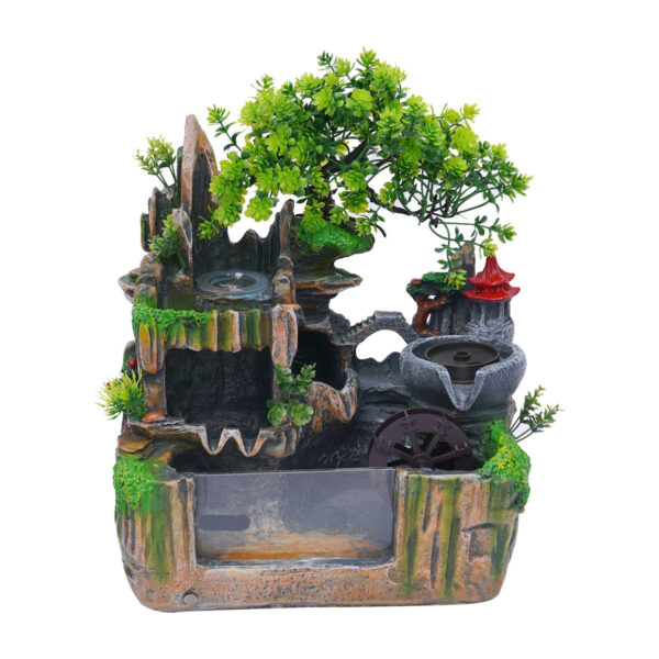 Classical Rockery Fountain With Led Lamp Glass Ball For Indoor Decor + Atomizer 1