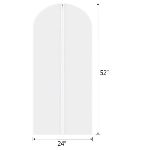5Pcs Clear Hanging Clothes Garment Bags for Suit Long Dress Gown Closet Storage 1
