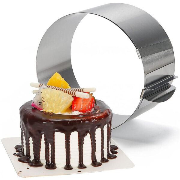 Adjustable 6-12" Stainless Steel Round Cake Ring Decorating Mould Baking Tool 2