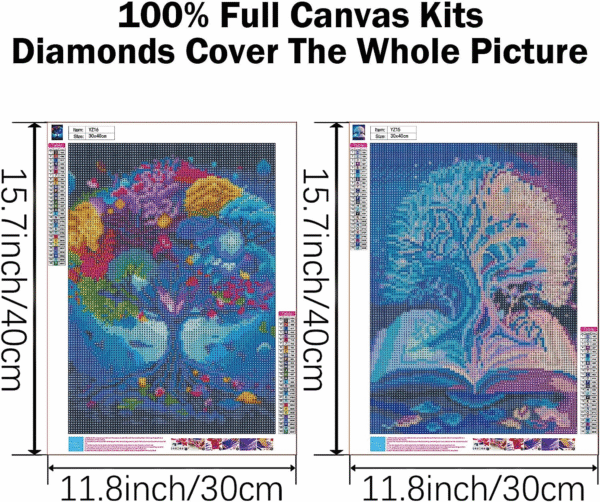 2 Pack Diamond Painting Kits for Adults Beginners and Kids-Treer Diamond Art Kit 2