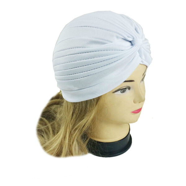 Turbans for Women Chemo Hats Hair Loss Cap Head Wrap Head Turban for Women White