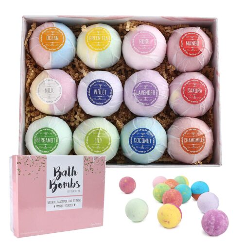 Bath Bombs Gift Set for Women Kids Handmade Bubble Bath Fizzy Spa Birthday Xmas