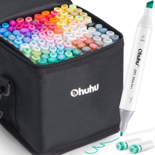 s-l1600 (18) 100 Colors Art Dual Tips Coloring Paint Markers for Kids, School Art Supplies