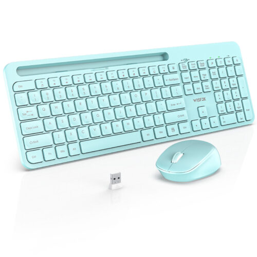 Full-Size Wireless Keyboard and Mouse Combo, USB 2.4GHz Quiet for PC WINDOWS-NEW
