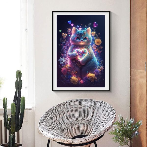 5D Diamond Painting Kits for Adults, Cute Cat Diamond Art Kits, DIY Full Drill C 2