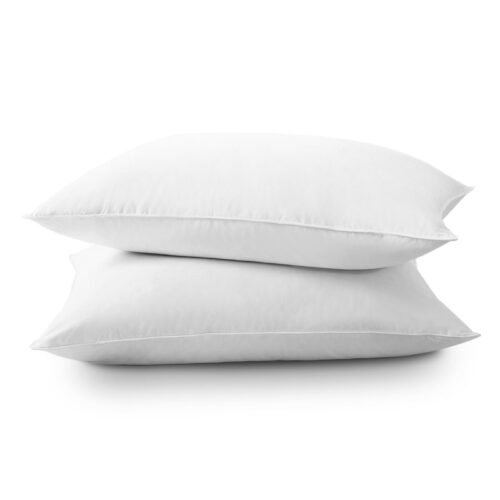 Bed Pillows Natural Grey Goose Down Feather Pillow Set of 2