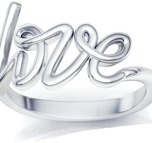 s-l1600 - 2023-12-26T142337.059 925 Solid Sterling Silver Love Script Stackable Ring Band for Women & Girls