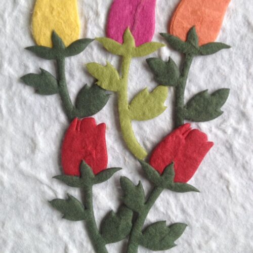 50 Roses rose Diecut Handmade Mulberry Paper Valentines wedding Scrapbook cards