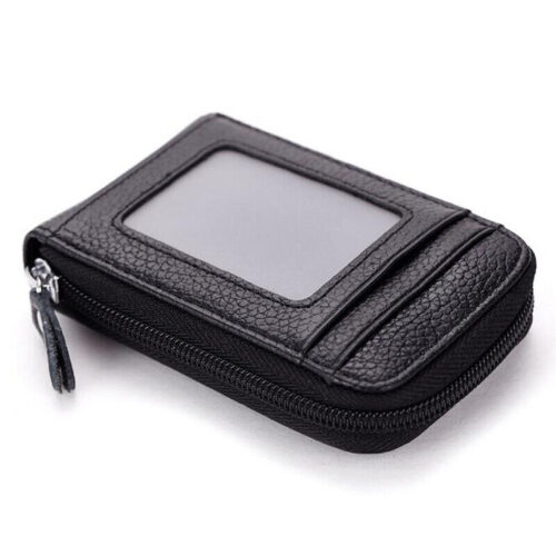 s-l1600 (21) Men Women RFID Small Zipper Wallet Leather Credit Card Holder Change Purse Bag