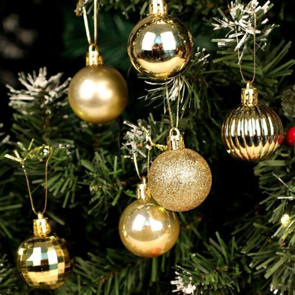 36pcs Christmas Glitter Ball 2.4in Ornaments Xmas Tree Balls Hanging Party Decor 1