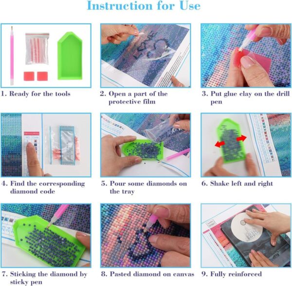 5D Diamond Painting Kits for Adults, Cute Cat Diamond Art Kits, DIY Full Drill C 3