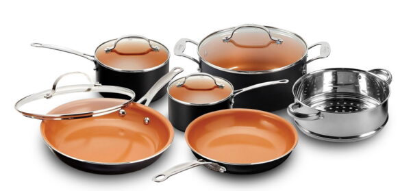 Gotham Steel Pots and Pans Set 10 Pieces Nonstick Ceramic Coating Cookware Set 1