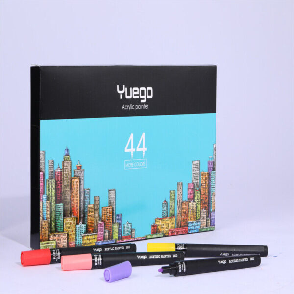 44 PCS Colors Acrylic Paint Marker Pen Waterproof Permanent Extra Fine Tip 1