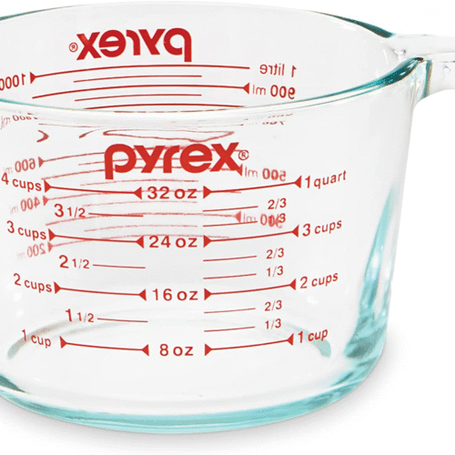 4-Cup Glass Measuring Cup For Baking and Cooking, Dishwasher, Freezer